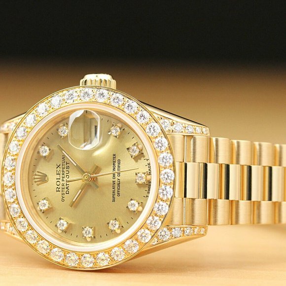 Rolex President 18k Datejust Ladies Watch w/ factory box and hang tag!!!